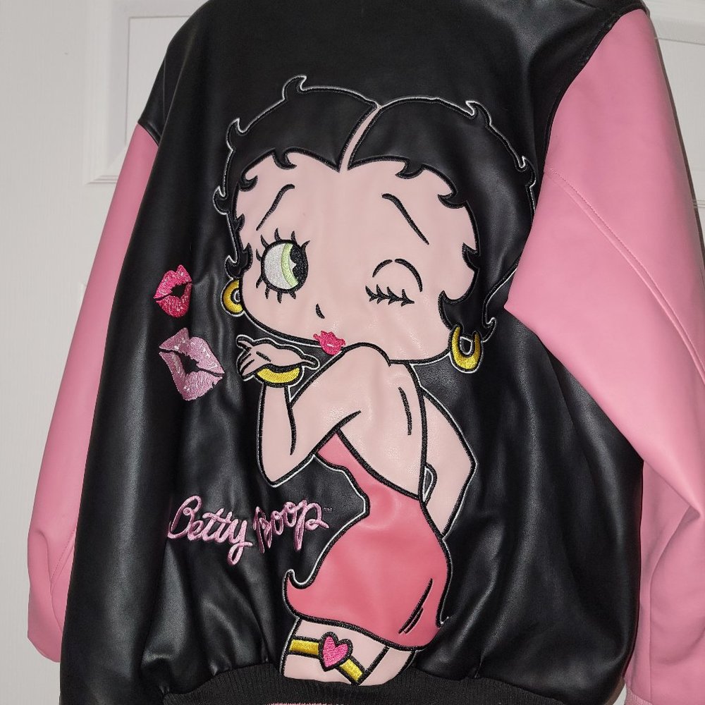 Vgt. Faux leather Betty Boop Jacket
